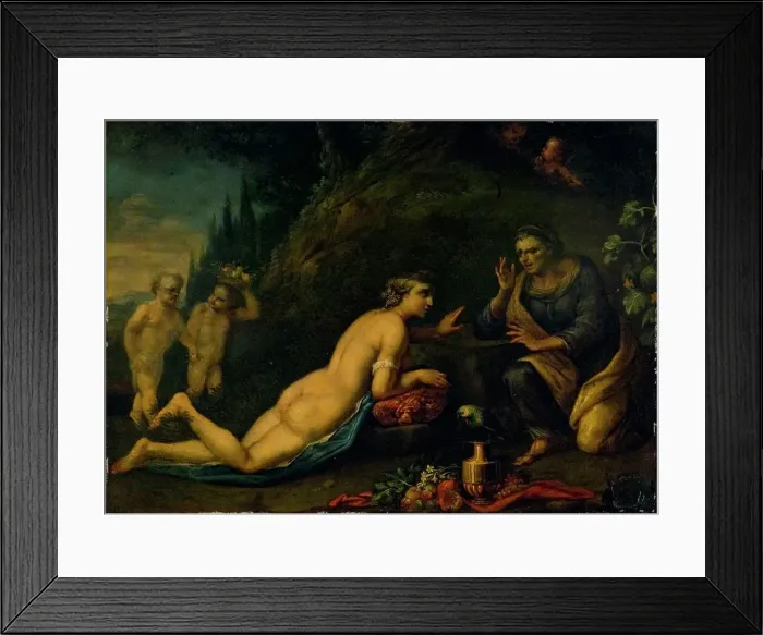 Framed Print : Vertumnus and Pomona, 1700-1799. Creator: Unknown Framed Print : Vertumnus and Pomona, 1700-1799. Creator: Unknown