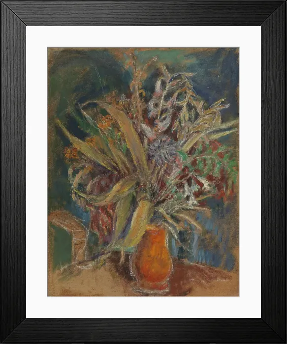 Framed Print : Flowers in a Vase, 1920-1940. Creator: Meri Genetz Framed Print : Flowers in a Vase, 1920-1940. Creator: Meri Genetz