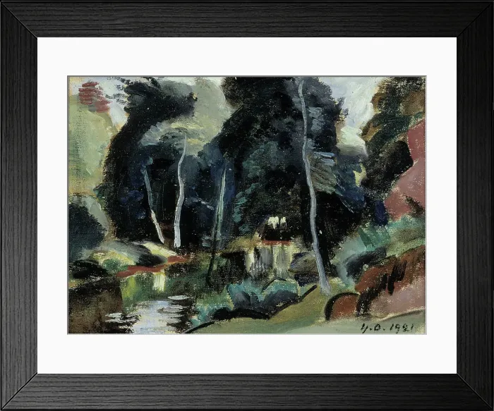 Framed Print : River Landscape, 1921. Creator: Yrjö Aleksander Ollila Framed Print : River Landscape, 1921. Creator: Yrjö Aleksander Ollila