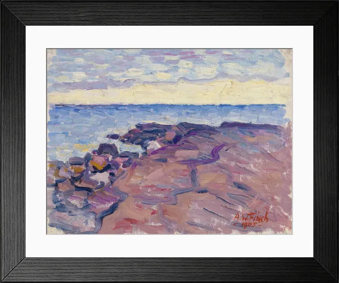 Framed Print : Beach cliffs, 1905. Creator: Alfred William Finch Framed Print : Beach cliffs, 1905. Creator: Alfred William Finch