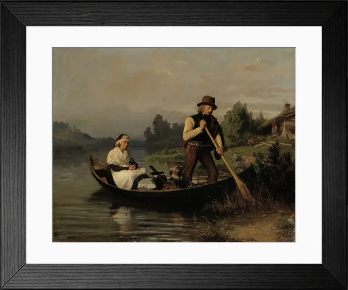 Framed Print : Rowing to the Graveyard, 1861. Creator: Alexandra Frosterus-Saltin Framed Print : Rowing to the Graveyard, 1861. Creator: Alexandra Frosterus-Saltin