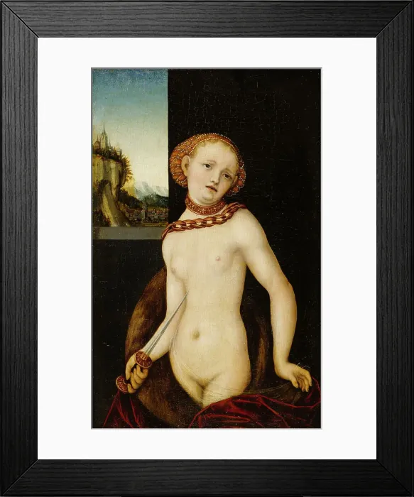 Framed Print : Lucretia, 1530. Creator: Lucas Cranach the Elder Framed Print : Lucretia, 1530. Creator: Lucas Cranach the Elder