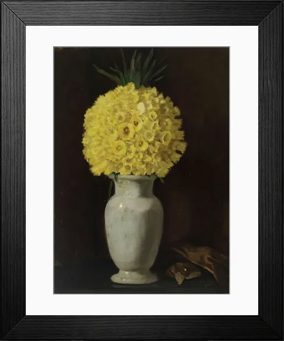 Framed Print : Flower Picture, 1862. Creator: Adolf von Becker Framed Print : Flower Picture, 1862. Creator: Adolf von Becker