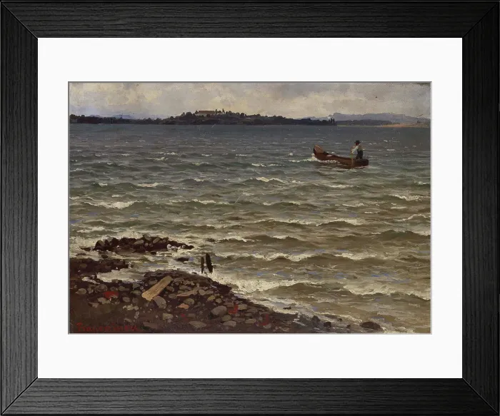 Framed Print : Landscape, Fraueninsel, 1870. Creator: Hjalmar Munsterhjelm Framed Print : Landscape, Fraueninsel, 1870. Creator: Hjalmar Munsterhjelm