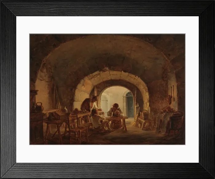 Framed Print : In the Ruins of the Marcellus Theatre, 1820. Creator: Alexander Lauréus Framed Print : In the Ruins of the Marcellus Theatre, 1820. Creator: Alexander Lauréus