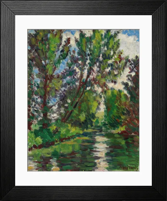 Framed Print : River Landscape. Creator: Alfred William Finch Framed Print : River Landscape. Creator: Alfred William Finch