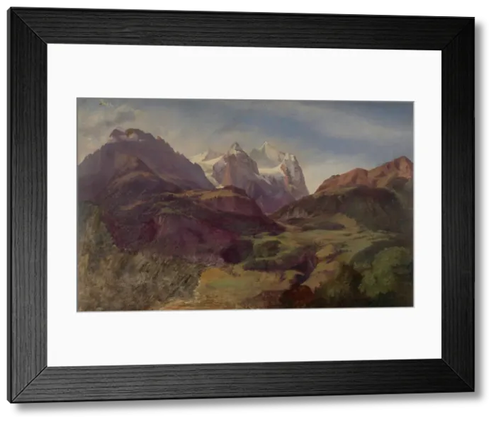 Framed Print : Bavarian Alps, 1873. Creator: Johan Knutson Framed Print : Bavarian Alps, 1873. Creator: Johan Knutson
