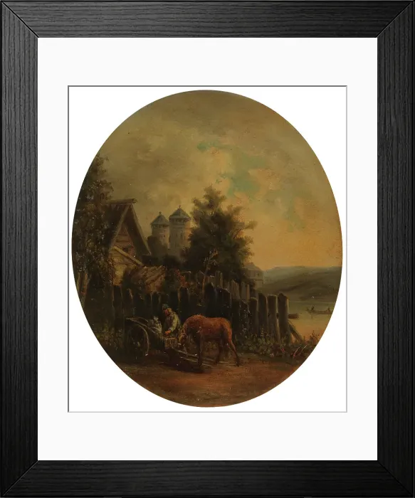 Framed Print : Nälkälinna hill and Olavinlinna. Creator: Johan Knutson Framed Print : Nälkälinna hill and Olavinlinna. Creator: Johan Knutson