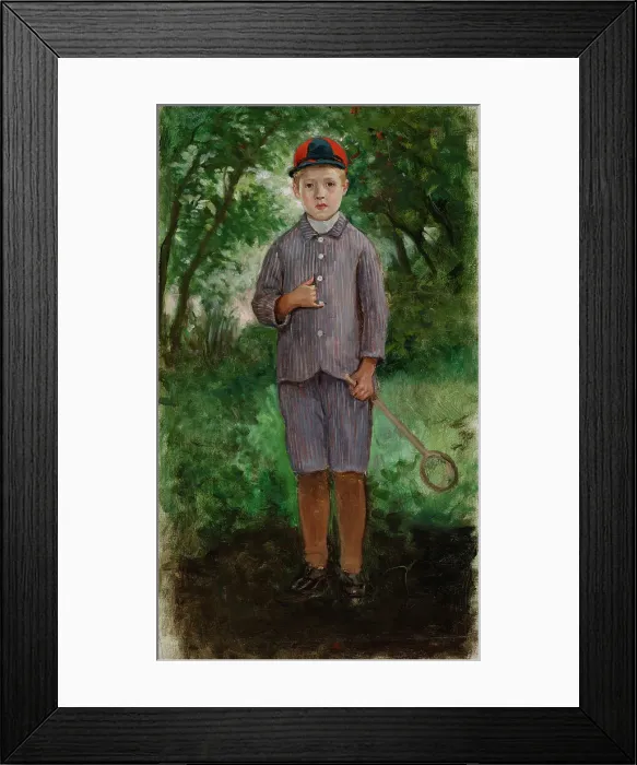 Framed Print : Boy, exercise, 1868. Creator: Adolf von Becker Framed Print : Boy, exercise, 1868. Creator: Adolf von Becker