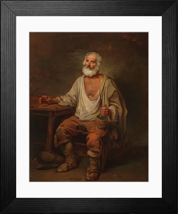 Framed Print : Man Drinking Wine, 1822. Creator: Alexander Lauréus Framed Print : Man Drinking Wine, 1822. Creator: Alexander Lauréus