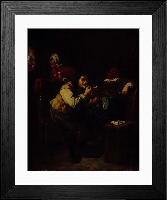 Framed Print : The pipe smokers. Creator: Adriaen Brouwer Framed Print : The pipe smokers. Creator: Adriaen Brouwer