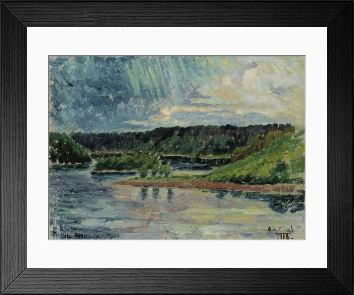 Framed Print : Thunderstorm, 1918. Creator: Alfred William Finch Framed Print : Thunderstorm, 1918. Creator: Alfred William Finch