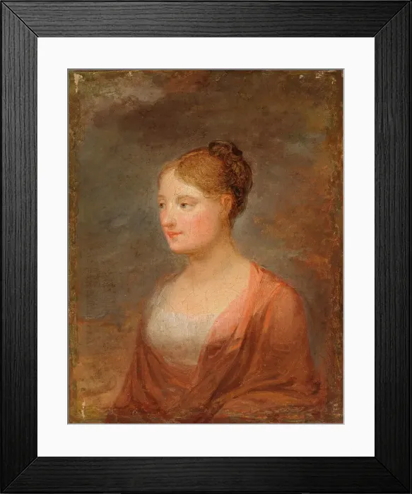 Framed Print : Portrait of a Young Woman, 1809. Creator: Alexander Lauréus Framed Print : Portrait of a Young Woman, 1809. Creator: Alexander Lauréus