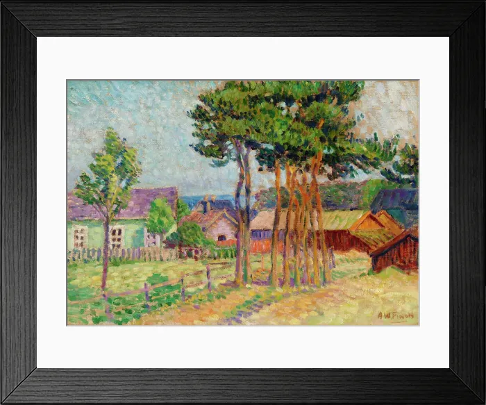 Framed Print : Village Landscape, 1897-1930. Creator: Alfred William Finch Framed Print : Village Landscape, 1897-1930. Creator: Alfred William Finch