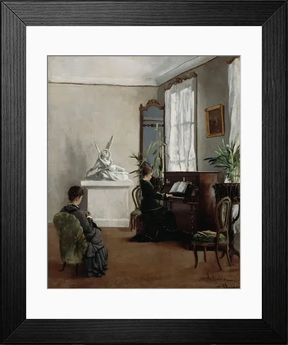 Framed Print : Interior from a Musical Home, 1879. Creator: Aukusti Uotila Framed Print : Interior from a Musical Home, 1879. Creator: Aukusti Uotila
