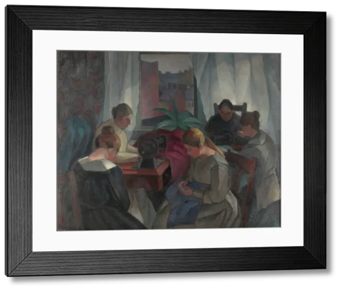 Framed Print : Seamstress, 1920. Creator: Alvar Cawén Framed Print : Seamstress, 1920. Creator: Alvar Cawén
