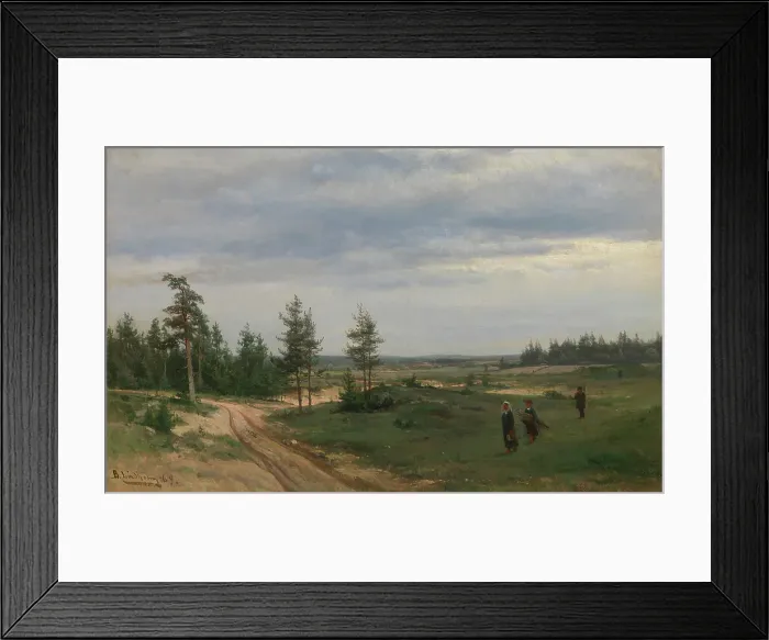 Framed Print : Pine trees in Uusimaa, 1869. Creator: Berndt Lindholm Framed Print : Pine trees in Uusimaa, 1869. Creator: Berndt Lindholm