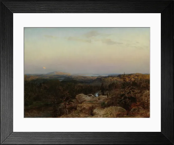 Framed Print : Landscape from Savo, 1868. Creator: Berndt Lindholm Framed Print : Landscape from Savo, 1868. Creator: Berndt Lindholm