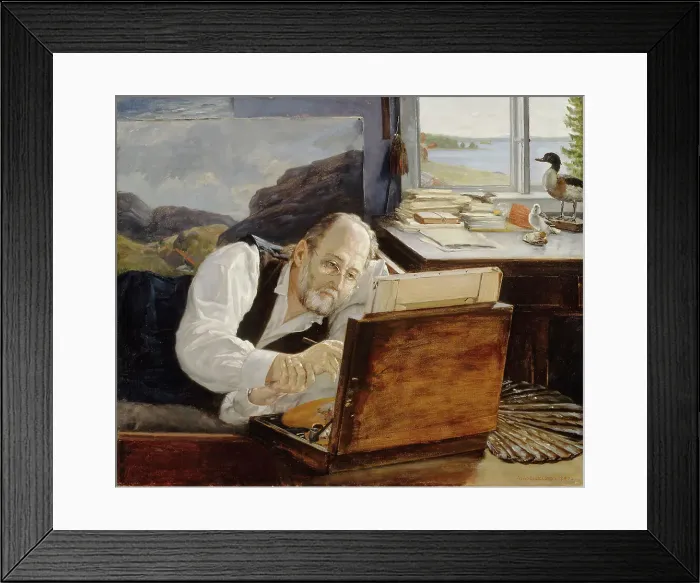 Framed Print : Ferdinand von Wright at Work, 1897. Creator: Arvid Liljelund Framed Print : Ferdinand von Wright at Work, 1897. Creator: Arvid Liljelund