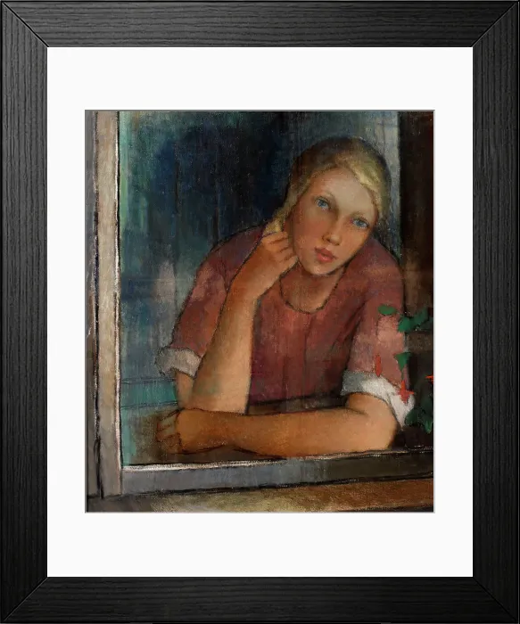 Framed Print : The girl in the window, 1930. Creator: Alvar Cawén Framed Print : The girl in the window, 1930. Creator: Alvar Cawén