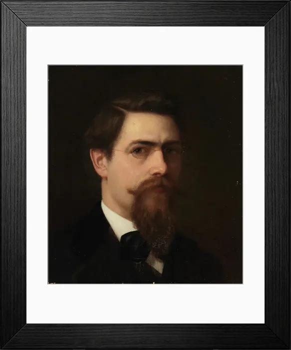 Framed Print : Self-Portrait, 1871. Creator: Arvid Liljelund Framed Print : Self-Portrait, 1871. Creator: Arvid Liljelund