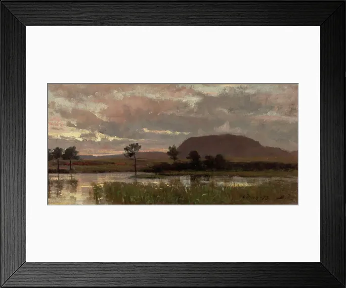 Framed Print : Landscape from the Surroundings of Göteborg, 1873. Creator: Berndt Lindholm