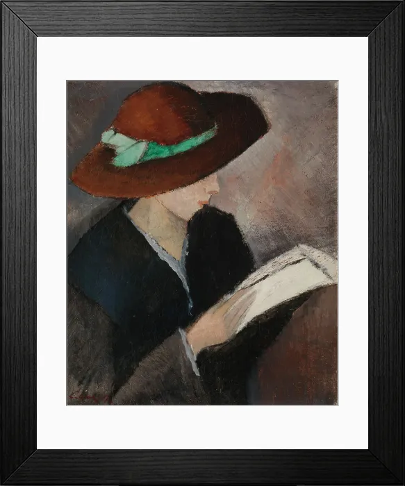 Framed Print : Woman with a hat, 1917. Creator: Alvar Cawén Framed Print : Woman with a hat, 1917. Creator: Alvar Cawén