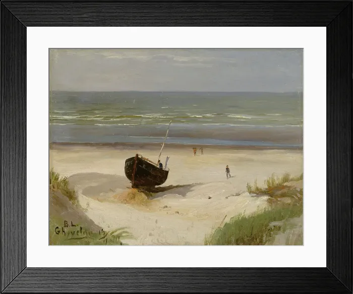 Framed Print : Boat on the Shore, 1870. Creator: Berndt Lindholm Framed Print : Boat on the Shore, 1870. Creator: Berndt Lindholm