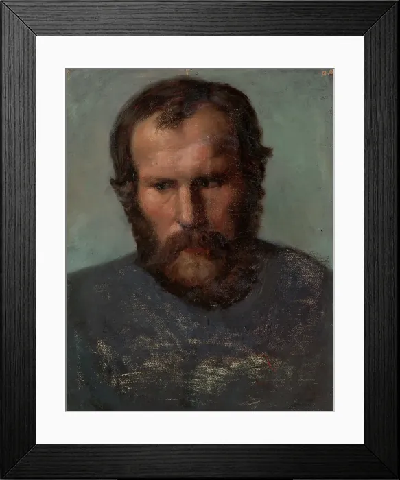 Framed Print : Portrait of a Bearded Man; Unfinished, 1854-1855. Creator: Karl Anders Ekman Framed Print : Portrait of a Bearded Man; Unfinished, 1854-1855. Creator: Karl Anders Ekman