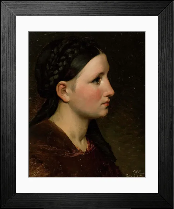 Framed Print : Training head, 1855. Creator: Karl Anders Ekman Framed Print : Training head, 1855. Creator: Karl Anders Ekman