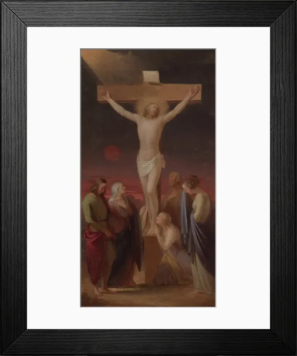 Framed Print : On the Cross, sketch of the altarpiece of Pielisjärvi church, 1848. Creator: Berndt Godenhjelm Framed Print : On the Cross, sketch of the altarpiece of Pielisjärvi church, 1848. Creator: Berndt Godenhjelm