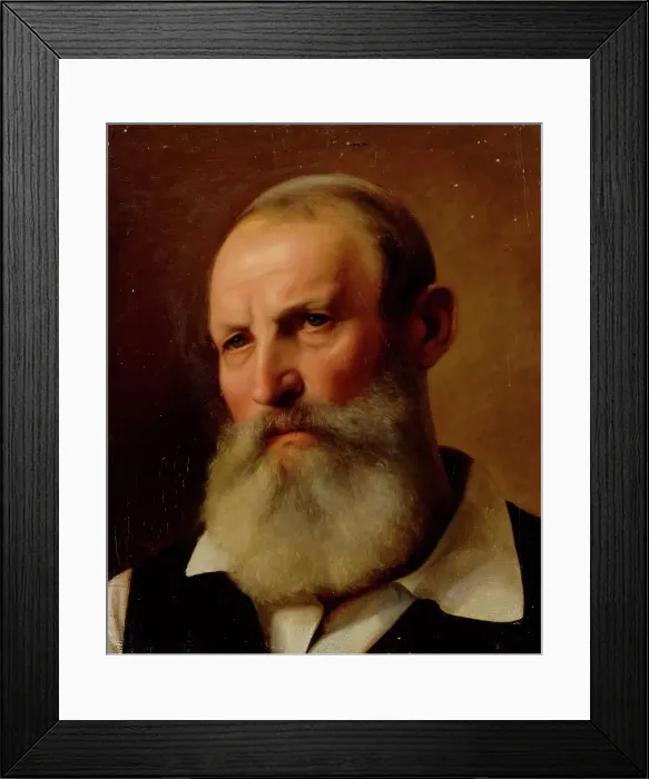 Framed Print : Bearded Old Man, exercise, 1854-1855. Creator: Karl Anders Ekman