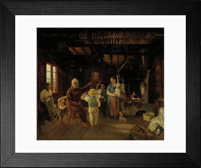 Framed Print : Peasant Cottage in Nauvo (War Veteran's Tale), 1852. Creator: Karl Anders Ekman Framed Print : Peasant Cottage in Nauvo (War Veteran's Tale), 1852. Creator: Karl Anders Ekman