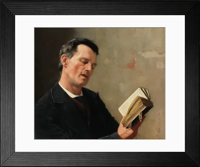 Framed Print : Man Singing Hymn, 1884. Creator: Arvid Liljelund