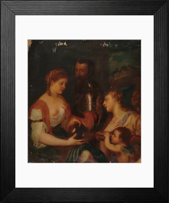 Framed Print : Marquis Alfonso d'Avalos and his Mistress, after Titian, 1850-1865. Creator: Axel Hertzberg Framed Print : Marquis Alfonso d'Avalos and his Mistress, after Titian, 1850-1865. Creator: Axel Hertzberg