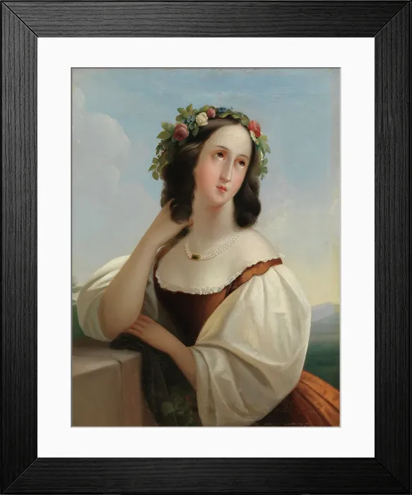 Framed Print : Portrait of a Young Woman. Creator: Berndt Godenhjelm Framed Print : Portrait of a Young Woman. Creator: Berndt Godenhjelm