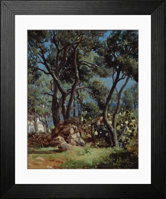 Framed Print : Olive grove, 1885. Creator: Aukusti Uotila Framed Print : Olive grove, 1885. Creator: Aukusti Uotila