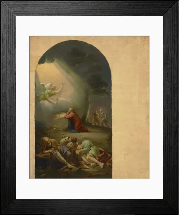 Framed Print : Gethsemane prayer, sketch of Kymi church altarpiece, 1852. Creator: Berndt Godenhjelm Framed Print : Gethsemane prayer, sketch of Kymi church altarpiece, 1852. Creator: Berndt Godenhjelm