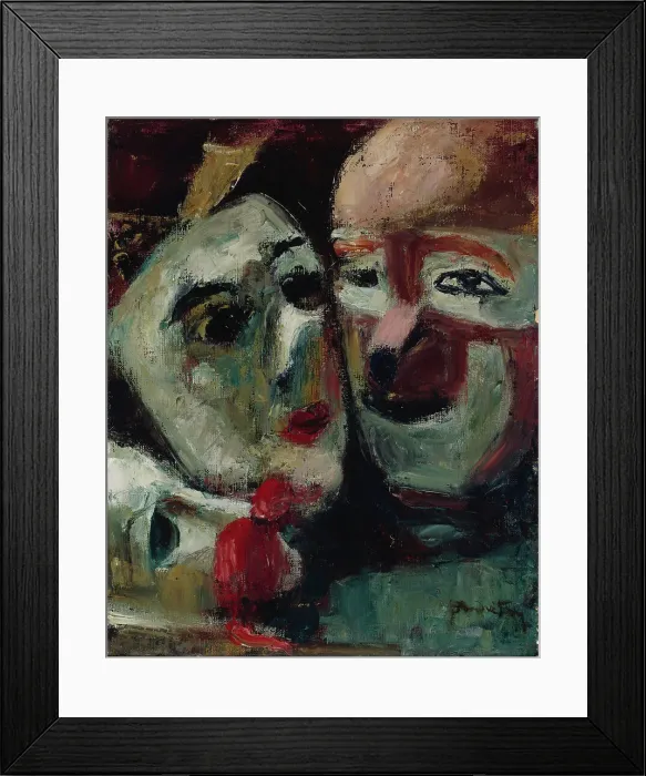 Framed Print : Naamioita (Masques de clowns), 1938. Creator: André Foy Framed Print : Naamioita (Masques de clowns), 1938. Creator: André Foy