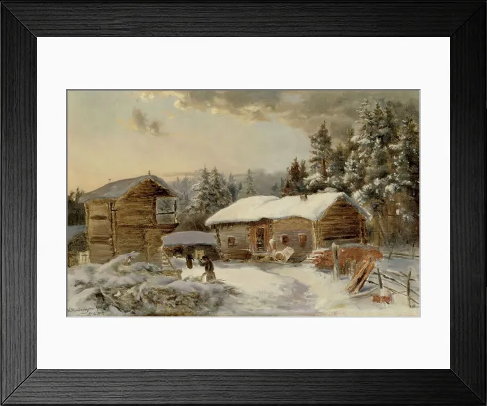 Framed Print : Hämäläinen farmhouse, copy after Hjalmar Munsterhjelm. Creator: Aukusti Uotila Framed Print : Hämäläinen farmhouse, copy after Hjalmar Munsterhjelm. Creator: Aukusti Uotila