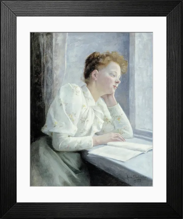 Framed Print : Woman at the window, 1893. Creator: Anna Sahlstén