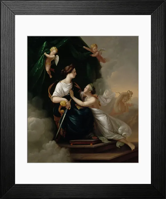 Framed Print : Justice and Innocence, 1832. Creator: Berndt Godenhjelm Framed Print : Justice and Innocence, 1832. Creator: Berndt Godenhjelm