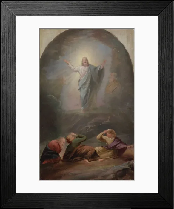 Framed Print : Transfiguration of Christ, sketch of the altarpiece of the Church of Ikaali. Creator: Berndt Godenhjelm Framed Print : Transfiguration of Christ, sketch of the altarpiece of the Church of Ikaali. Creator: Berndt Godenhjelm