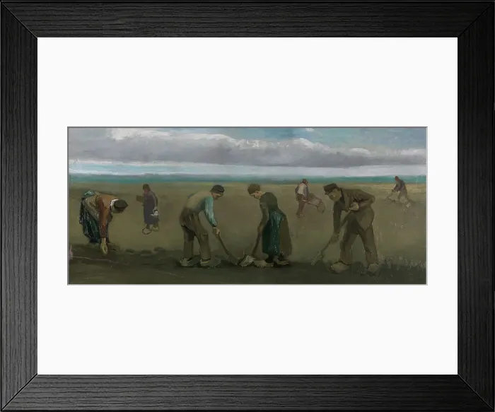 Framed Print : Peasants planting potatoes, 1884. Creator: Gogh, Vincent, van (1853-1890) Framed Print : Peasants planting potatoes, 1884. Creator: Gogh, Vincent, van (1853-1890)