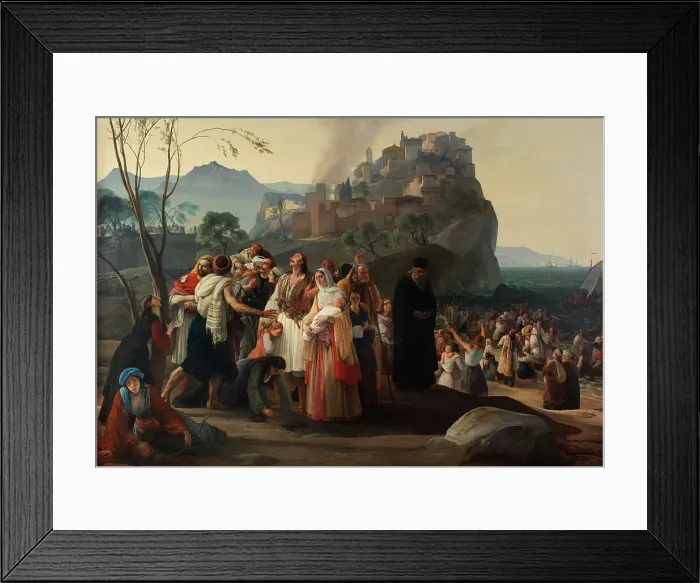 Framed Print : The Refugees of Parga (I Profughi di Parga), 1831. Creator: Hayez, Francesco (1791-1882) Framed Print : The Refugees of Parga (I Profughi di Parga), 1831. Creator: Hayez, Francesco (1791-1882)