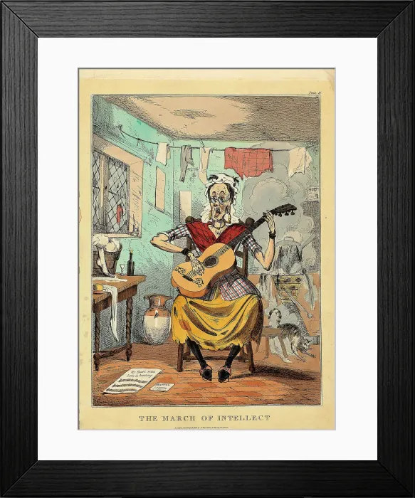 Framed Print : The march of intellect, 1828. Creator: Heath, Henry (active 1824-1850) Framed Print : The march of intellect, 1828. Creator: Heath, Henry (active 1824-1850)