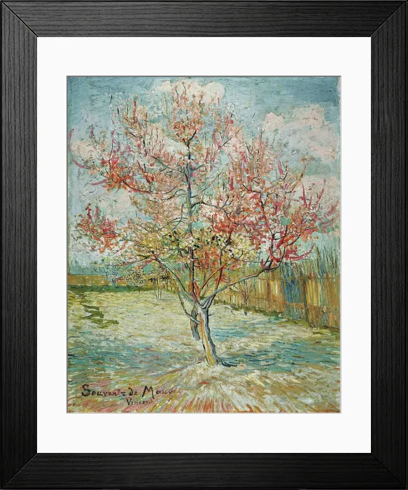 Framed Print : Pink peach trees ('Souvenir de Mauve'), 1888. Creator: Gogh, Vincent, van (1853-1890) Framed Print : Pink peach trees ('Souvenir de Mauve'), 1888. Creator: Gogh, Vincent, van (1853-1890)