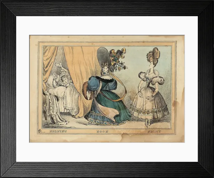 Framed Print : Morning, Noon, Night, c 1828. Creator: Heath, William (1795-1840) Framed Print : Morning, Noon, Night, c 1828. Creator: Heath, William (1795-1840)
