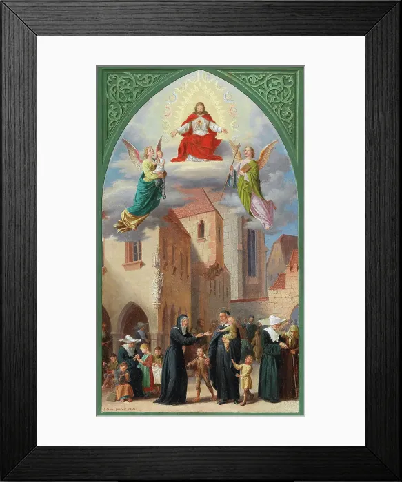 Framed Print : Glorification of Saint Vincent de Paul, 1895. Creator: Gold, Josef (1840-1922) Framed Print : Glorification of Saint Vincent de Paul, 1895. Creator: Gold, Josef (1840-1922)
