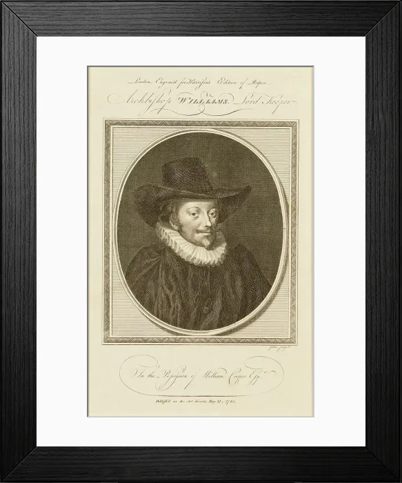 Framed Print : Archbishop Williams, Lord Keeper (1582-1650), 1780s. Creator: Goldar, Jabez (1729-1795) Framed Print : Archbishop Williams, Lord Keeper (1582-1650), 1780s. Creator: Goldar, Jabez (1729-1795)